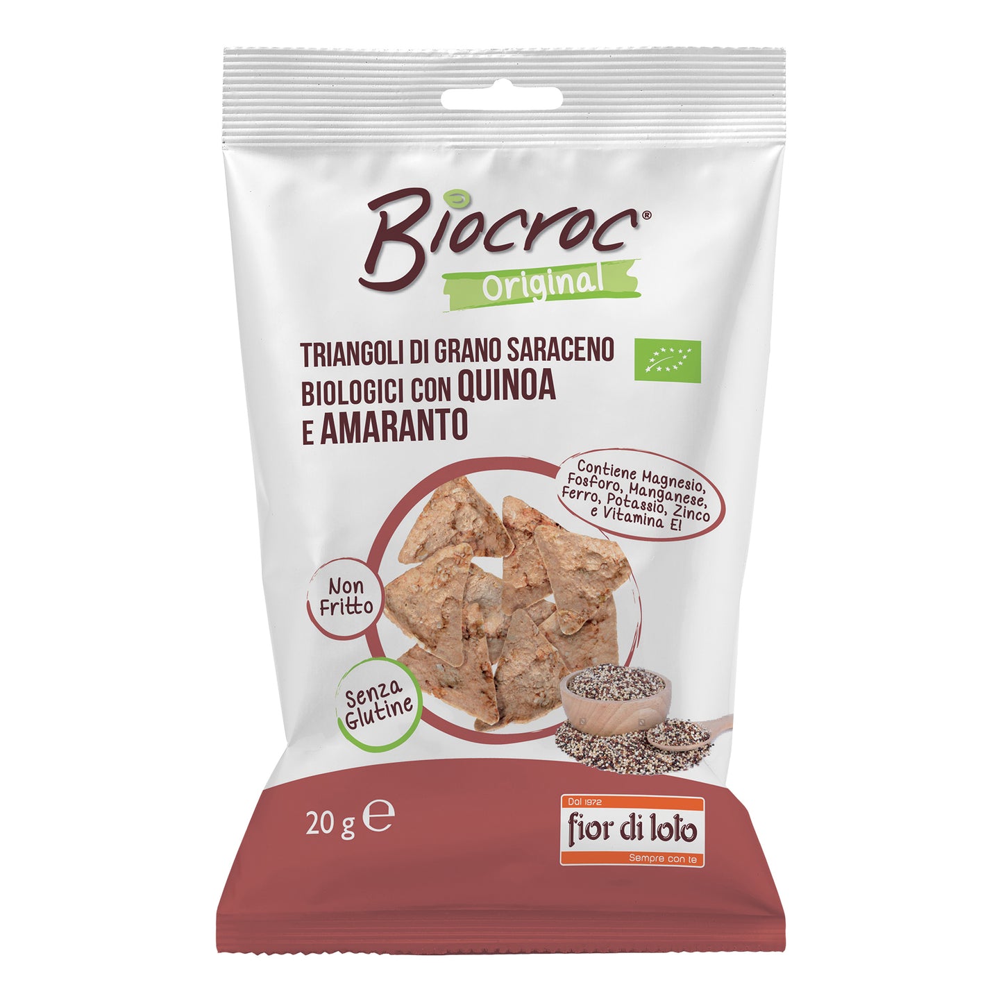 FIOR DI LOTO Biocroc Triangoli Sar/Quinoa/Amar 20g