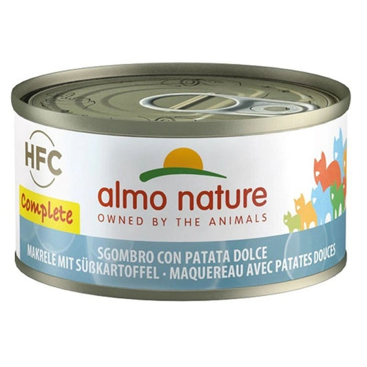 Almo Nature HFC Complete Cibo Umido Sgombro E Patata Dolce Per Gatti Adulti Lattina 70g