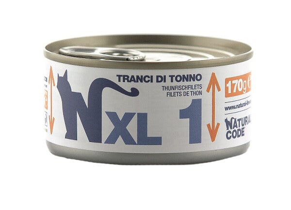 Natural Code XL1 Per Gatti Adulti Tranci Di Tonno 170g
