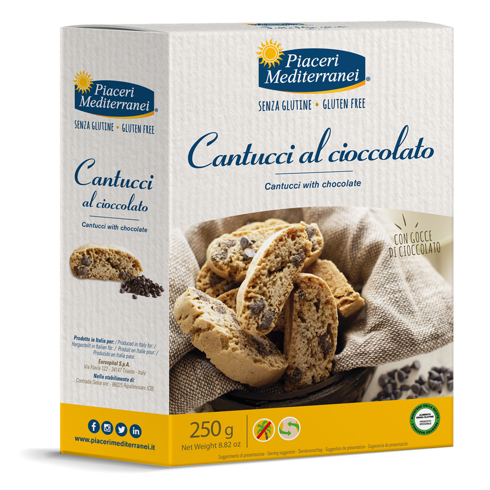 PIACERI MEDITERRANEI Cantucci al Cioccolato 250g