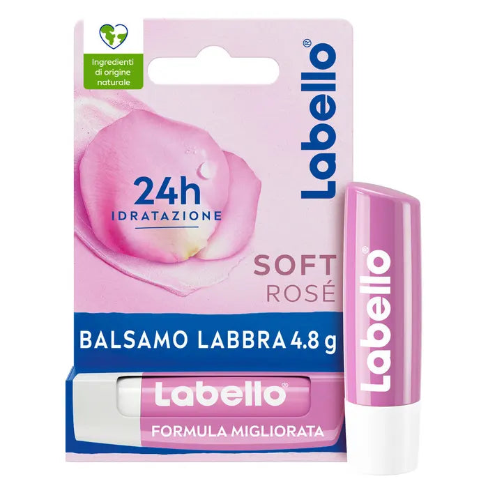 Labello Soft Rosé Burrocacao Labbra Colorato E Idratante Con Estratto Di Rosa 4,8g