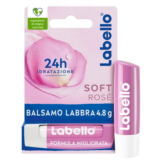 Labello Soft Rosé Burrocacao Labbra Colorato E Idratante Con Estratto Di Rosa 4,8g