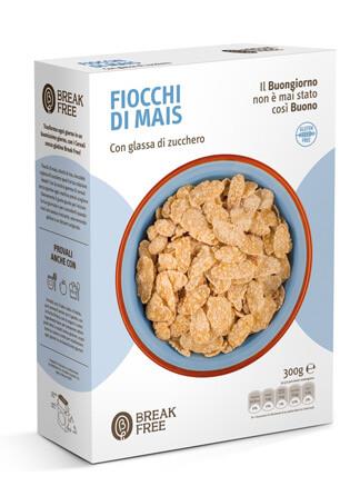 BREAK FREE Fiocchi di Mais Glassa Zuccherata 300g