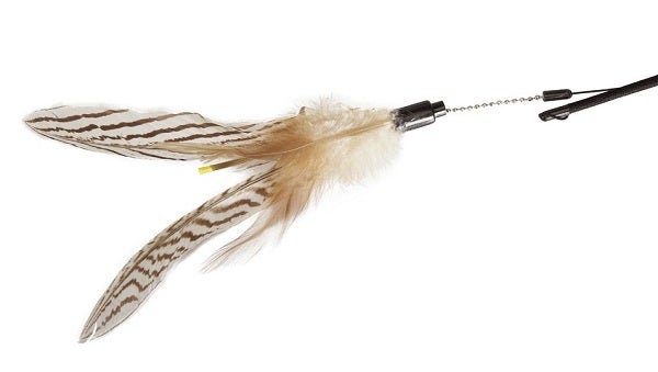 Camon Gioco Per Gatti Cannetta Lunga Con Piuma 1 Pezzo