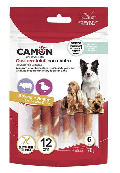 Camon Rolls di Pelle Bovina con Anatra 17cm 140g