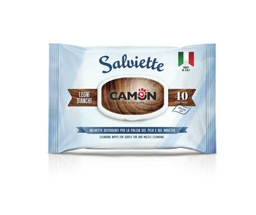 Camon 40 Salviette Detergenti Cani/Gatti Alla Fragranza Legni Bianchi