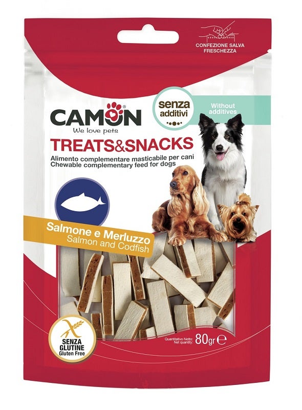 Camon Sandwich con Salmone e Merluzzo Per Cani 80g
