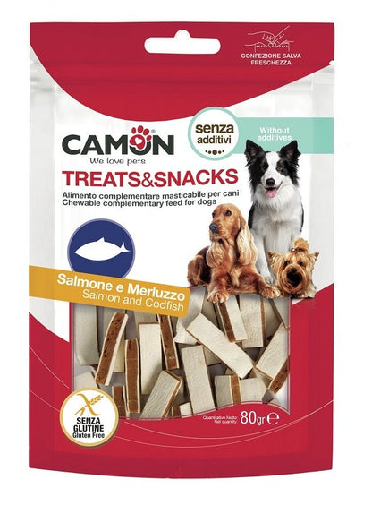 Camon Sandwich con Salmone e Merluzzo Per Cani 80g