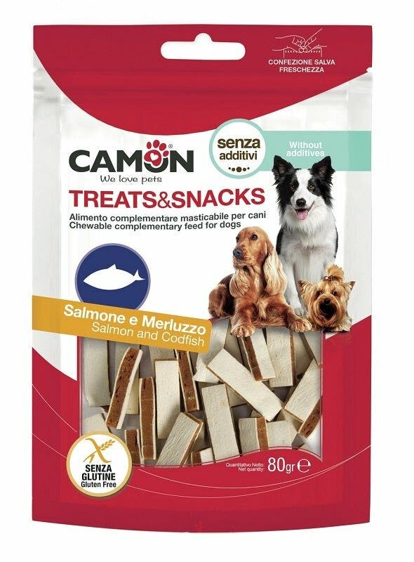 Camon Sandwich con Salmone e Merluzzo Per Cani 80g