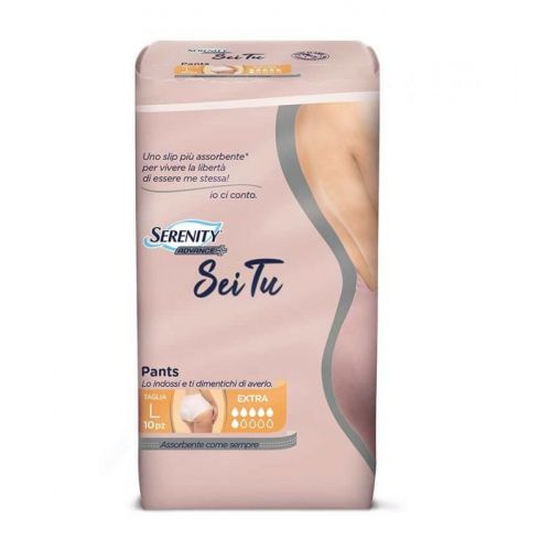 SERENITY PANTS ADVANCE SEI TU EXTRA TAGLIA L 10 PEZZI