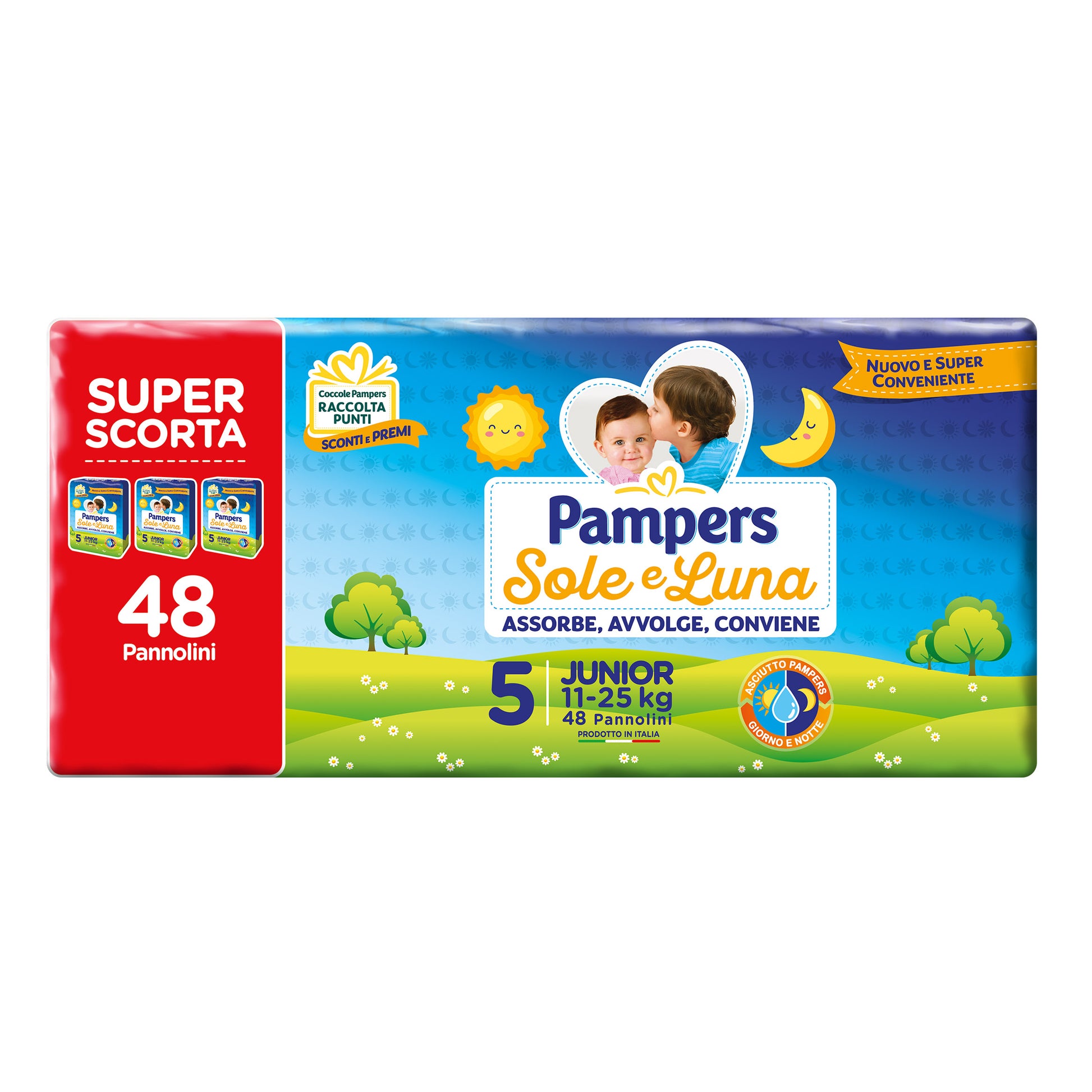 PAMPERS SOLE&LUNA TRIO J 48PZ