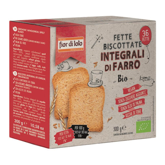 FIOR DI LOTO Fette Bisc.Farro Int.300g