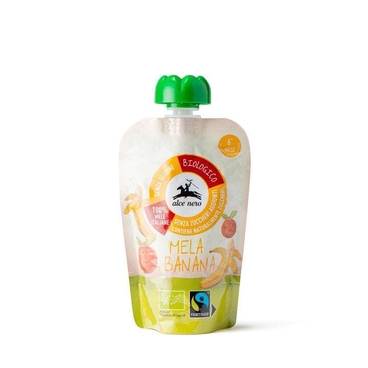 Alce Nero Purea Mela Banana Baby Food Bio 6M+ 100g