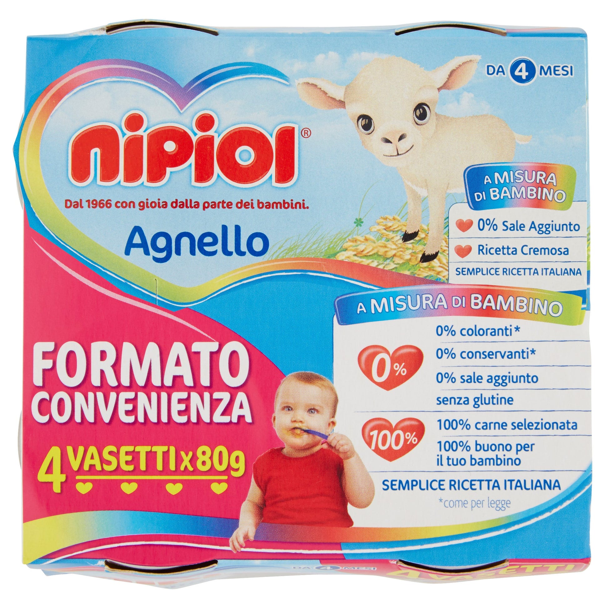 Nipiol Omogeneizzato Agnello 4x80g