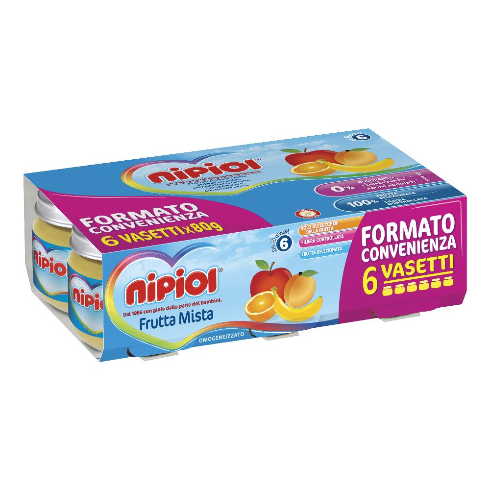 NIPIOL OMOG FRUTTA MISTA 6X80G