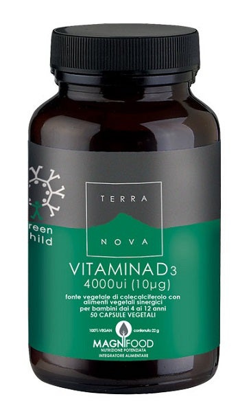 Terranova Green Child Vitamina D3 400IU 50 Capsule