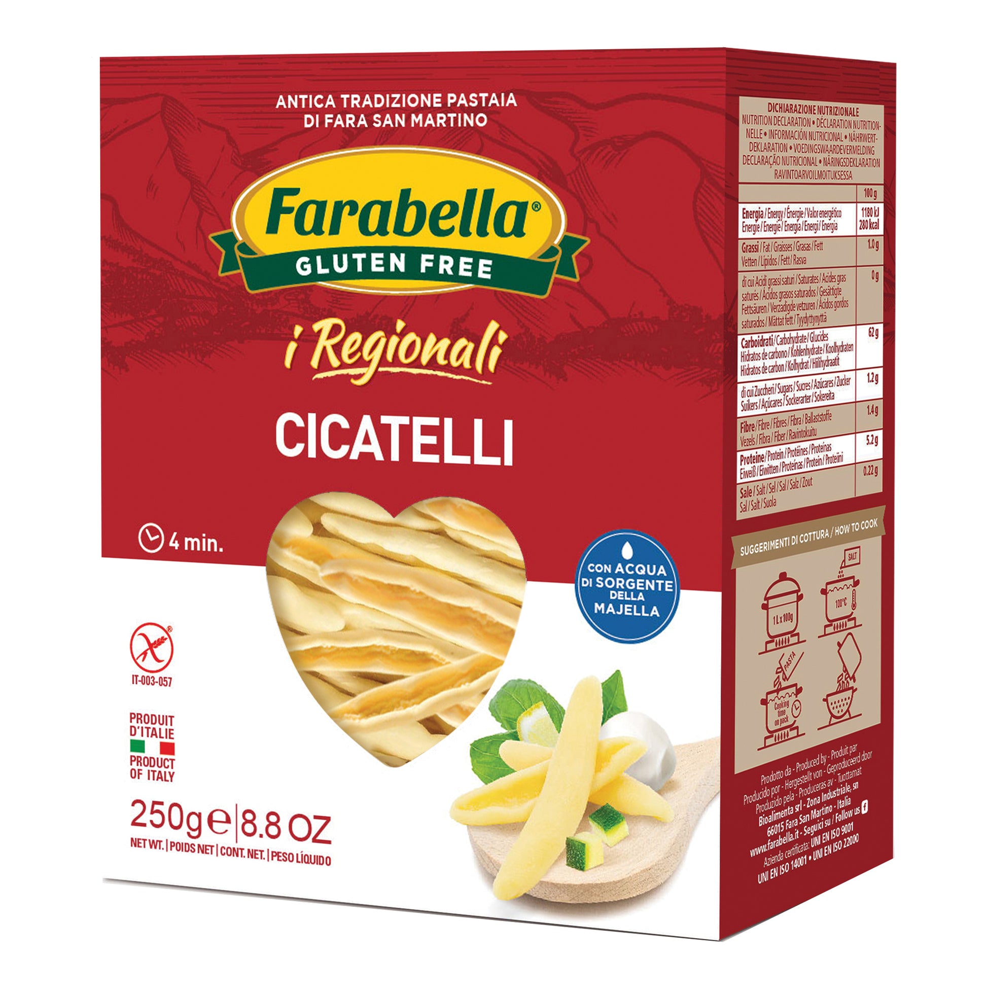 FARABELLA Pasta Cicatelli I Regionali S/G 250g