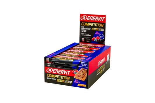 Enervit Competition 25 Barrette Gusto Frutti Rossi Da 30g