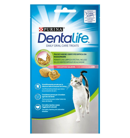 Purina Dentalife Daily Oral Care Treats Snack Per Gatti Pollo Salmone 40g