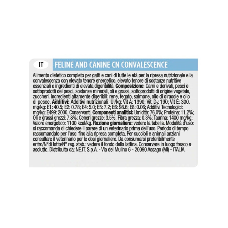 Purina Pro Plan Veterinary Diets Umido Gatto E Cane CN Convalescence Lattina 195g