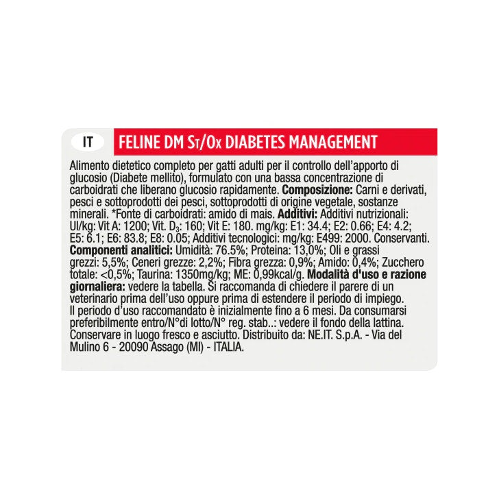 Purina Pro Plan Veterinary Diets Umido Gatto DM Diabetes Management St/Ox Lattina 195g