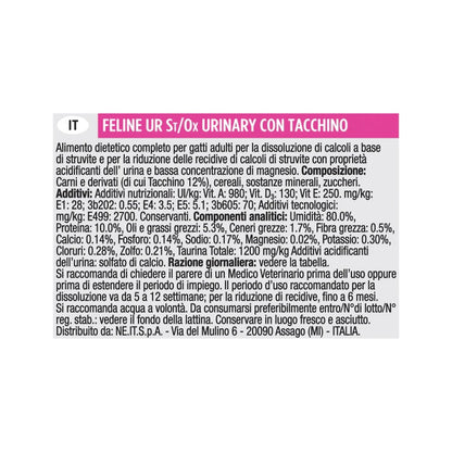 Purina Pro Plan Veterinary Diets Umido Gatto UR Urinary St/Ox Con Tacchino Lattina 195g