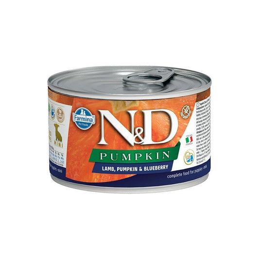 Farmina Natural & Delicious Pumpkin Mini Puppy Con Agnello Zucca E Mirtillo Per Cani Cuccioli 140g