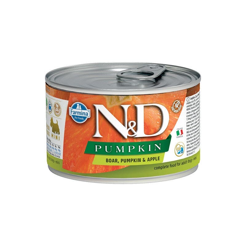 Farmina Natural & Delicious Pumpkin Mini Con Cinghiale Zucca E Mela Per Cani Adulti 140g
