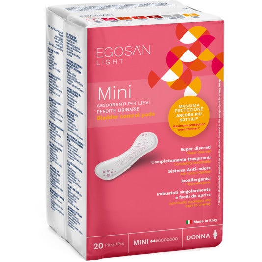 Egosan Light Lady Assorbenti Incontinenza Mini 20 Pezzi