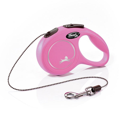 Flexi New Classic In Corda Guinzaglio Per Cani Colore Rosa Taglia XS 3m