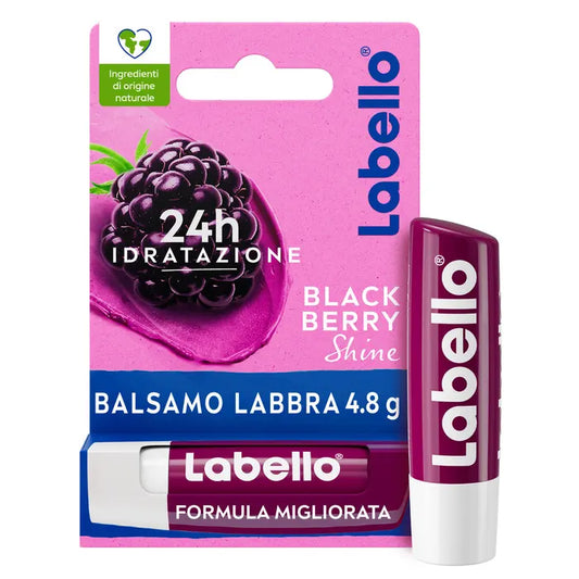 Labello Blackberry Shine Burrocacao Labbra Colorato E Idratante All'aroma Di Mora 4,8g