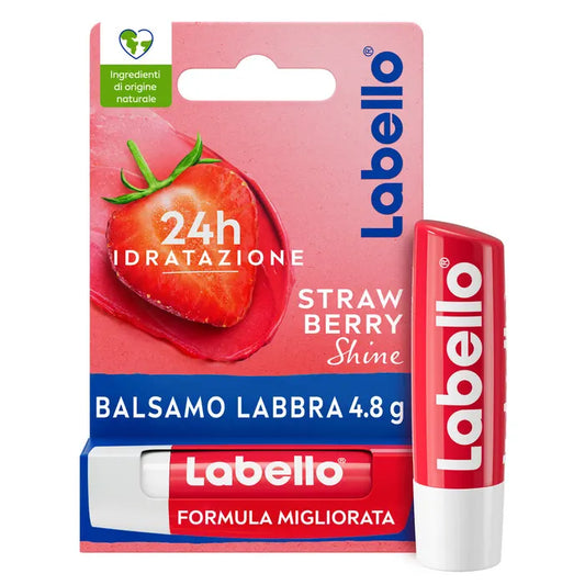 Labello Strawberry Shine Burrocacao Labbra Colorato E Idratante All'aroma Di Fragola 4,8g
