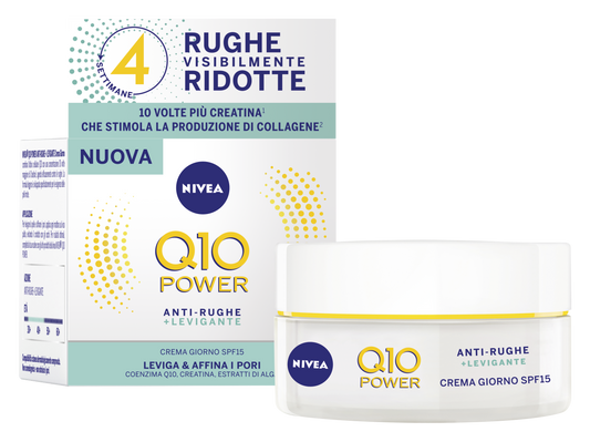 Nivea Q10 Power Crema Giorno Anti-Rughe + Levigante Spf 15 50ml