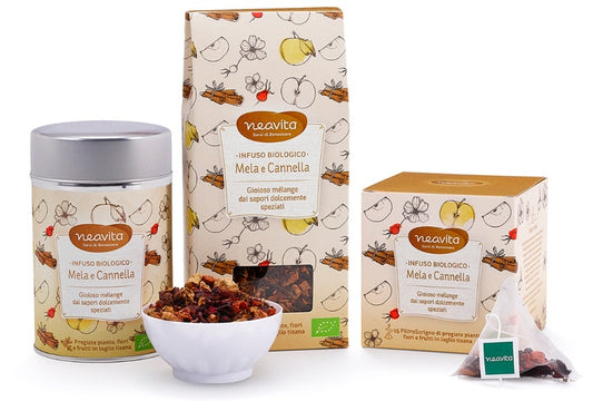 Neavita Silver Tin Infuso Mela E Cannella Bio 100g