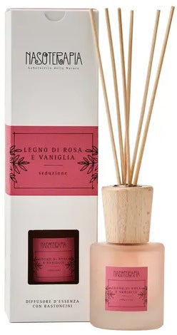 Nasoterapia Diffusore Bastoncini Legno Di Rosa Vaniglia 100ml