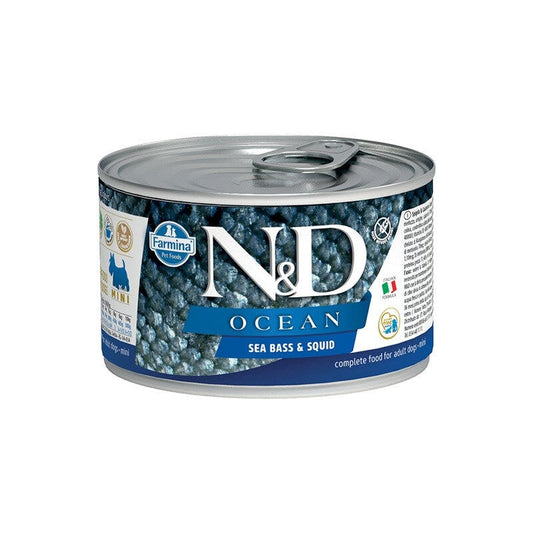 Farmina Natural & Delicious Ocean Mini Con Spigola E Calamari Per Cani Adulti 140g