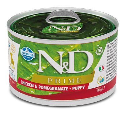 Farmina Natural & Delicious Prime Puppy Mini Con Pollo E Melograno Per Cani Cuccioli 140g