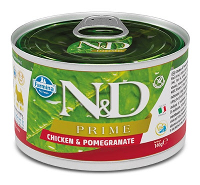 Farmina Natural & Delicious Prime Mini Con Pollo E Melograno Per Cani Adulti 140g