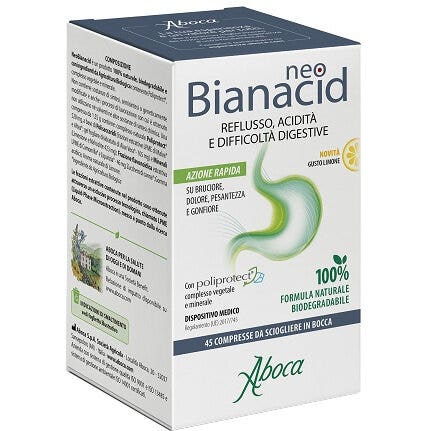 Aboca Neo Bianacid 45 Compresse Gusto Limone
