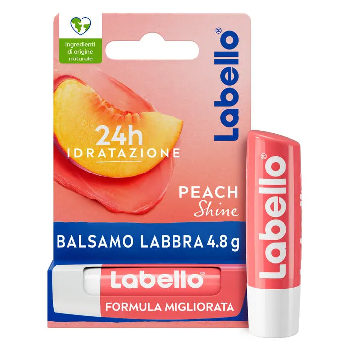 Labello Peach Shine Burrocacao Labbra Colorato E Idratante All'aroma Di Pesca 4,8g