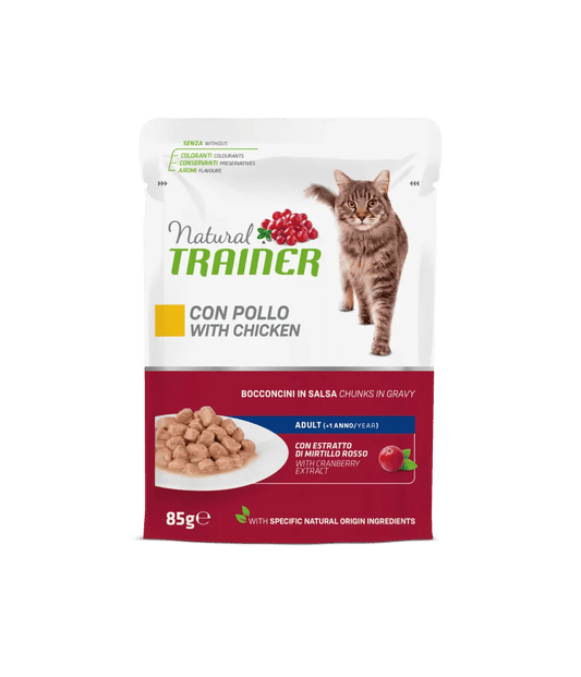 Natural Trainer Cibo Umido Al Pollo Per Gatti Adulti Busta 85g