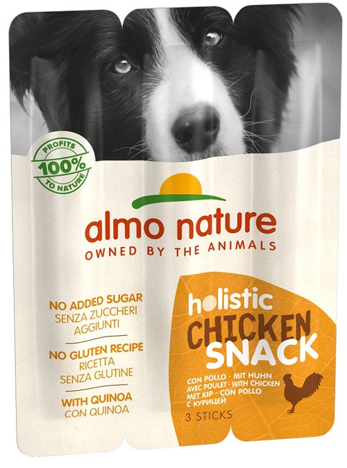 Almo Nature Holistic Snack Al Pollo Per Cani Adulti 3 Sticks Da 10g