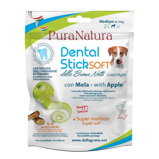 Dental Stick Della Buonanotte Mousse Di Mela E Camomilla Snack Per Cani Taglia Media 90g