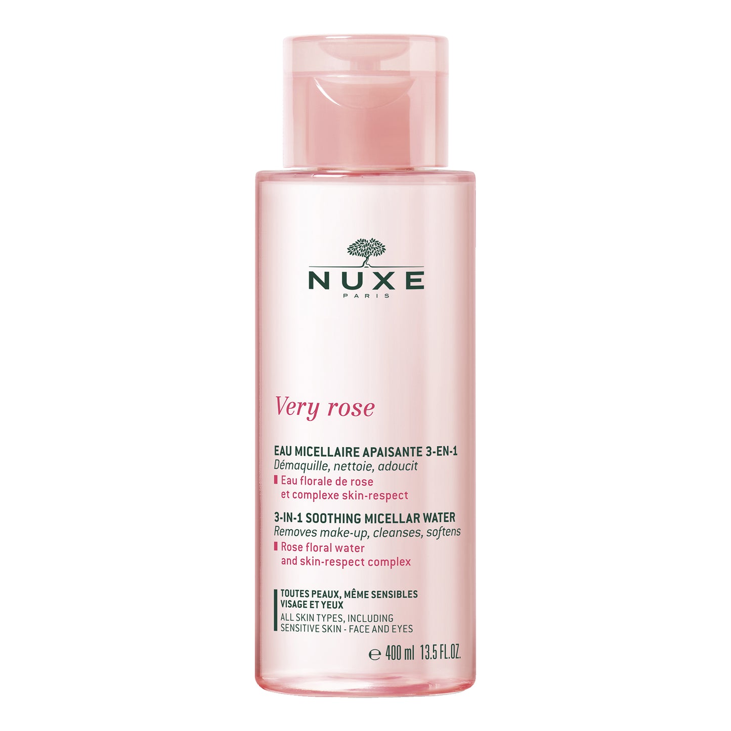 NUXE VERY ROSE EAU MICELLAIRE APAISANTE 3-EN-1 400ML