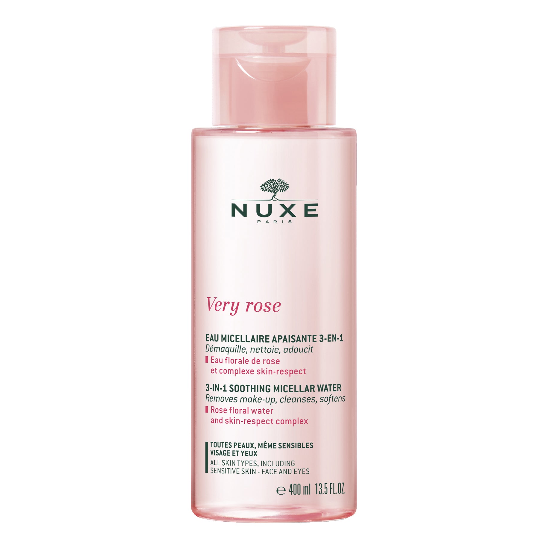 NUXE VERY ROSE EAU MICELLAIRE APAISANTE 3-EN-1 400ML