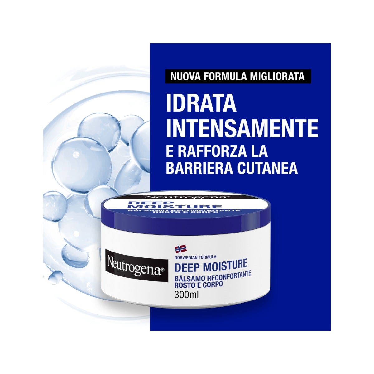 Neutrogena Balsamo Comfort Idratazione Intensa per Pelle Secca Crema Viso E Crema Corpo 300ml