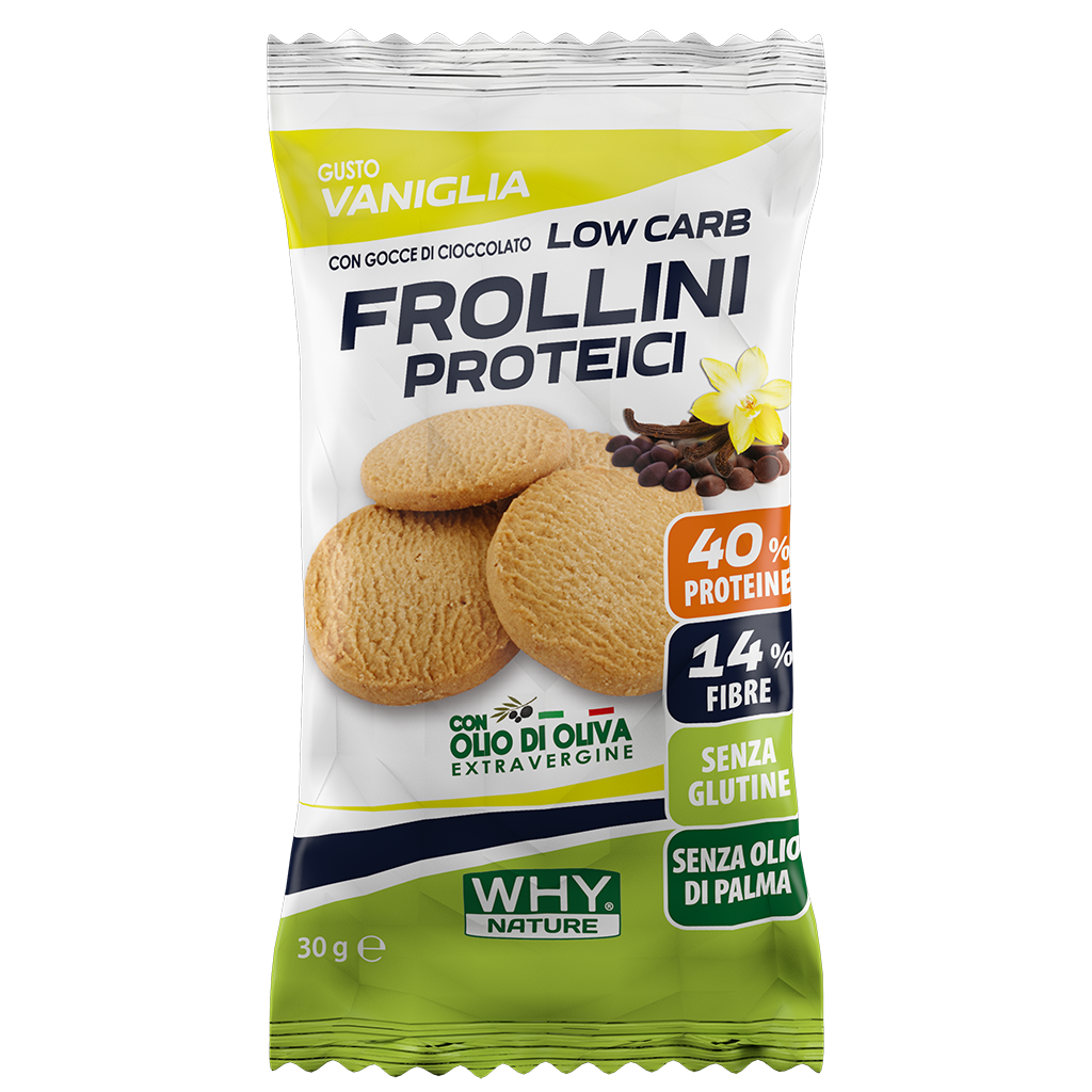 Why Nature Frollini Proteici Vaniglia Gocce Cioccolato 30g