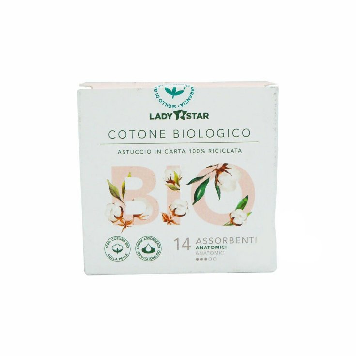 LADY STAR Assorbenti anatomici BIO 14 Pezzi