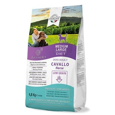 Marpet Aequilibriavet Low Grain Cavallo Cibo Secco Per Cani Adulti Taglia Medium Large Sacco 1,5Kg