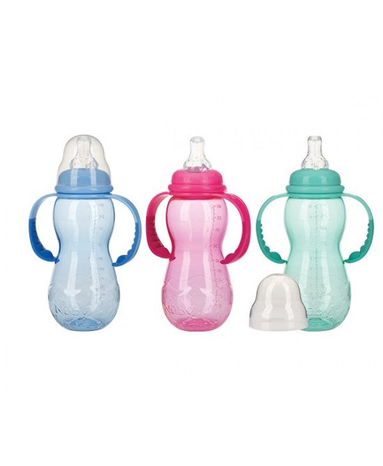 NUBY BIBERON CON MANICI CON TETTARELLA 320ML 1 PEZZO